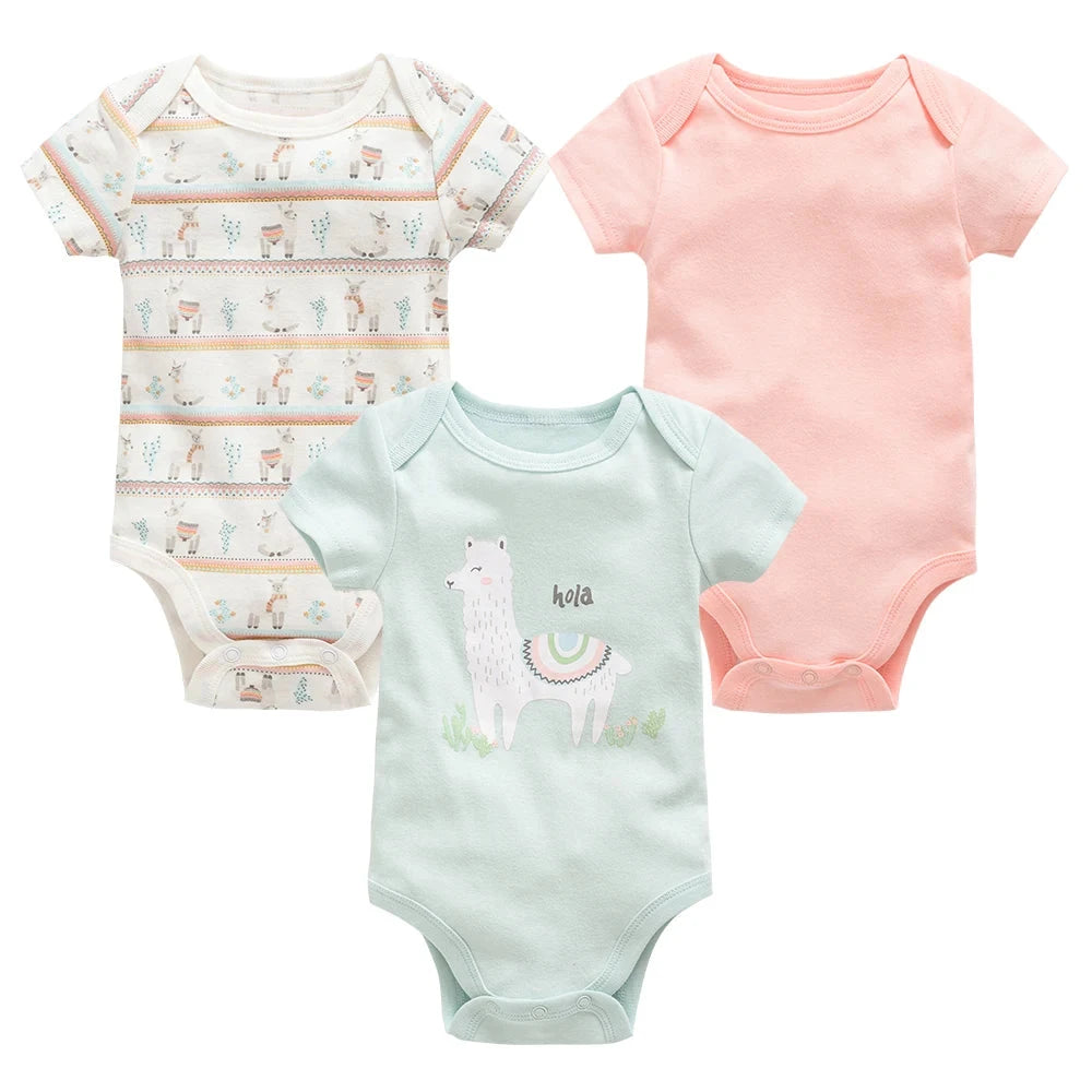 3/6 pcs a lot Baby Girls Clothes pour nouveaux Cotton Short Sleeve Girl Bodysuit 0-12 Months Newborn Boys Clothing Toddler Econic Blanks